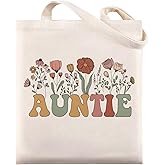 Pavolini Aunt Gifts, Auntie Gift Ideas, Cool Canvas Tote Bag, Gifts for Aunt for Birthday or Christmas, Aunt Mothers Day Gift