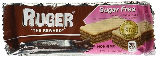 RUGER CHOCOLATE WAFERS, SUGAR FREE, VEGAN, 1.6 OUNCE...