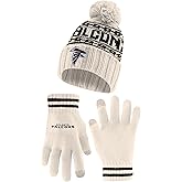Ultra Game Adults NFL Official Super Soft Cable Knit Winter Beanie Knit Hat with Warm Touch Screen Gloves
