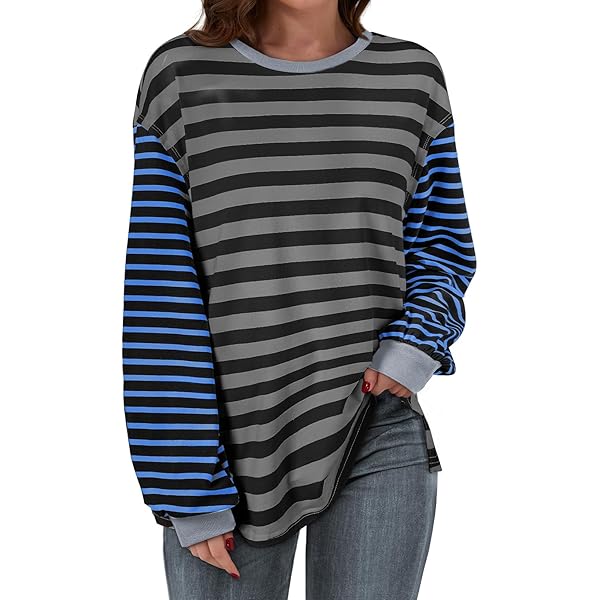 HzDazrl Women Goth Punk Long Sleeve Crop Top Striped Cutout