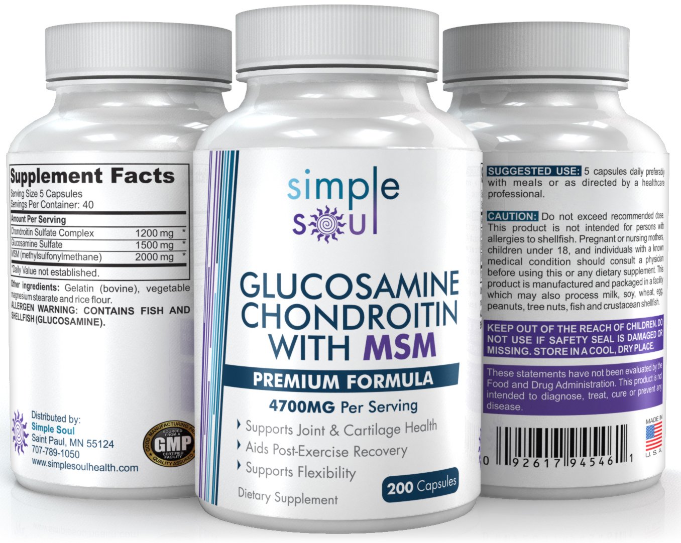 Glucosamine+Chondroitin+MSM Joint Relief&Mobility Premium Sulfate