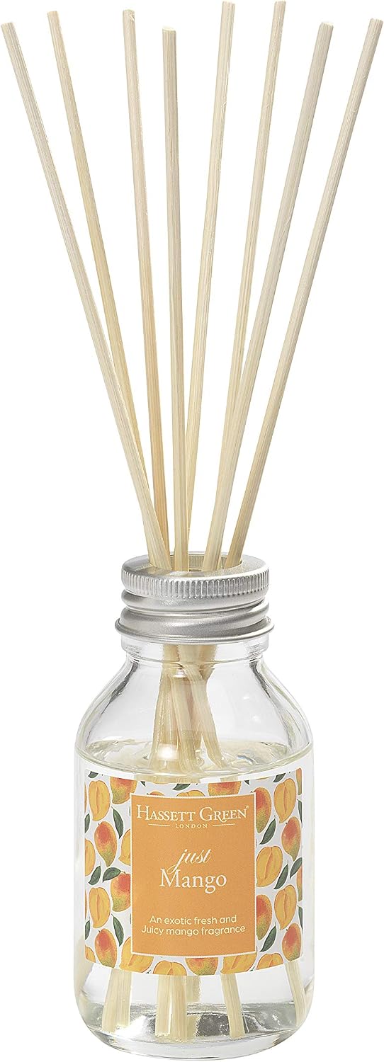 Hassett Green London - Just Mango - Fragrance Oil Reed Diffuser - 100ml Glass Bottle with 8 Rattan Reeds, 100 ml (Pack of 1) - Image 3