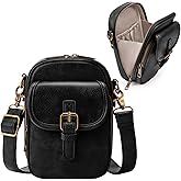 Small Crossbody Cell Phone Purse for Women Vintage Mini Crossbody Bag with Card Slots, Vegan Leather Phone Wallet Pouch