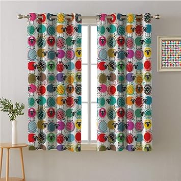 Amazon Com Jinguizi Animal Fabric The Yard Grommet Curtain