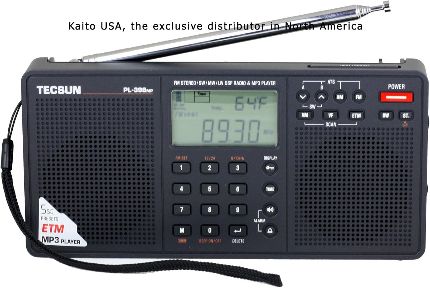 TECSUN PL398MP Digital Radio Portable Shortwave Receiver FM Stereo SW