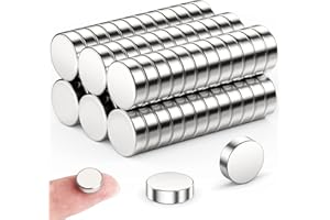 Junarter 100Pack Small Mini Button Magnets,10x3mm Magnets for Crafts, Multi-Use Small Magnet Round Tiny Magnet for Whiteboard, Map, Office,Home,Shool