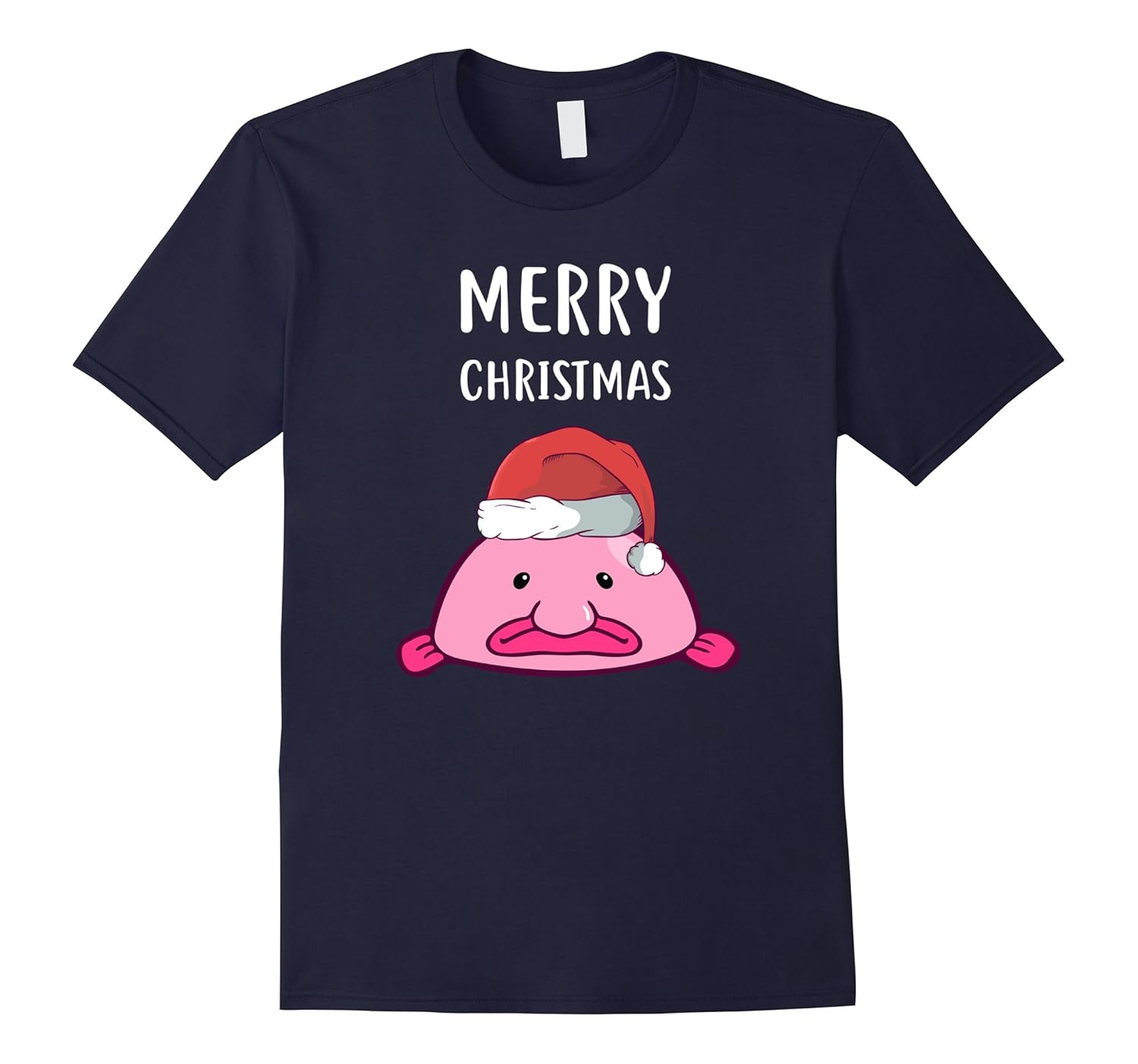 Funny Merry Christmas Blobfish T-Shirt for Girls, Kids, Men-ANZ