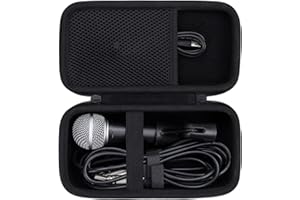 Aenllosi Hard Carrying Case Compatible with Shure SM58/PGA48/SM48S/BETA 58A/PGA58/SV200/SV100/KSM8 Cardioid Dynamic Vocal Microphone (SM58/PGA48/SM48S/BETA 58A/PGA58)