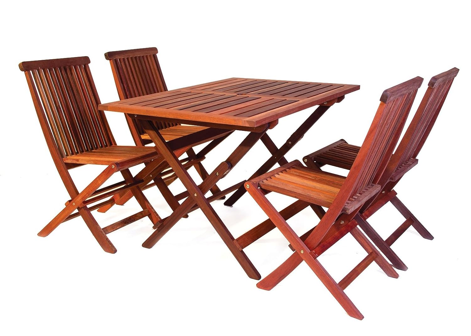 Bistro Gartenmöbel Set (Tisch 120 x 80 cm + 4 Stühle), aus exklusivem