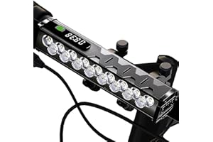 MINSK Bike Lights, 17 LED 4000 Lumen Bicycle Light with 4 Modes, 10000mAh USB Rechargeable Bike Light, Bike Headlight with Digital Power Display, Wide Beam Bike Lights for Night Riding