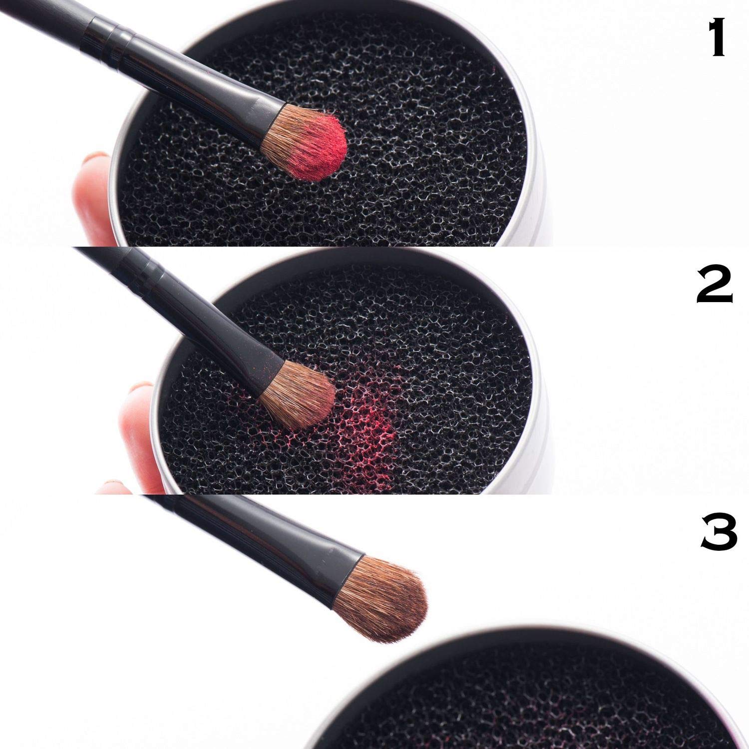Zodaca Brush Color Removal Sponge, Clean Makeup Brushes Easily/Swiftly Switch To Next Color/Remove Shadow Color from Makeup Brushes (inlcudes 1pcs of replacement sponge): Beauty