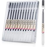 Premium Black Gel Pens, [0.5mm] Extra Fine Point Pens Smooth Writing Ballpoint Pens for Japanese Office School Stationery Sup