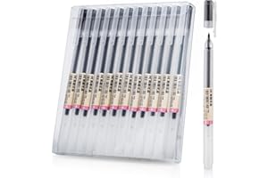 Premium Black Gel Pens, [0.5mm] Extra Fine Point Pens Smooth Writing Ballpoint Pens for Japanese Office School Stationery Sup