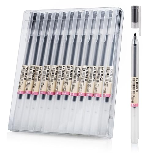 Premium Black Gel Pens, Extra Fine Point Pens Smooth Writing  Ballpoint Pens for Japanese Office School Stationery Supply (12 Packs) in  Bahrain