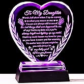 YWHL Daughter Gifts from Dad Mom, Meaningful Birthday Gifts for Daughter Adult with Colorful Light Base, to My Daughter Christmas Graduation Mother's Day Present Ideas