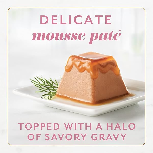 FANCY FEAST GEMS PATE CAT FOOD MOUSSE WITH SALMON AND A HALO OF SAVORY GRAVY CAT FOOD – (PACK OF 8) OZ. BOXES