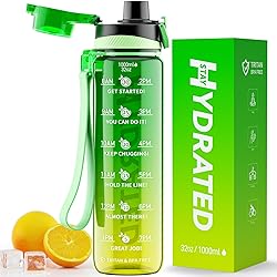 Mevoly All-New Water Bottle, 32 oz Motivational