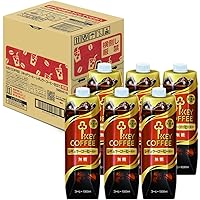 【Amazon.co.jp限定】 キーコーヒー リキッドコーヒー 天然水 無糖 テトラプリズマ 1000ml ×6本