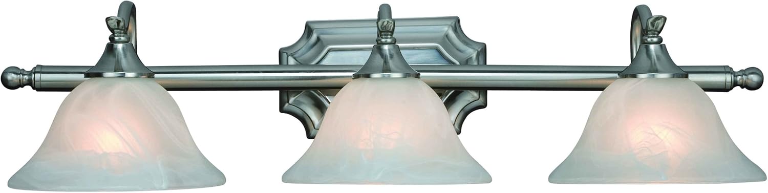 Hardware House H10-4029 Dover Chandelier, 22" x 22" x 17", Satin Nickel - Light Fixtures - 