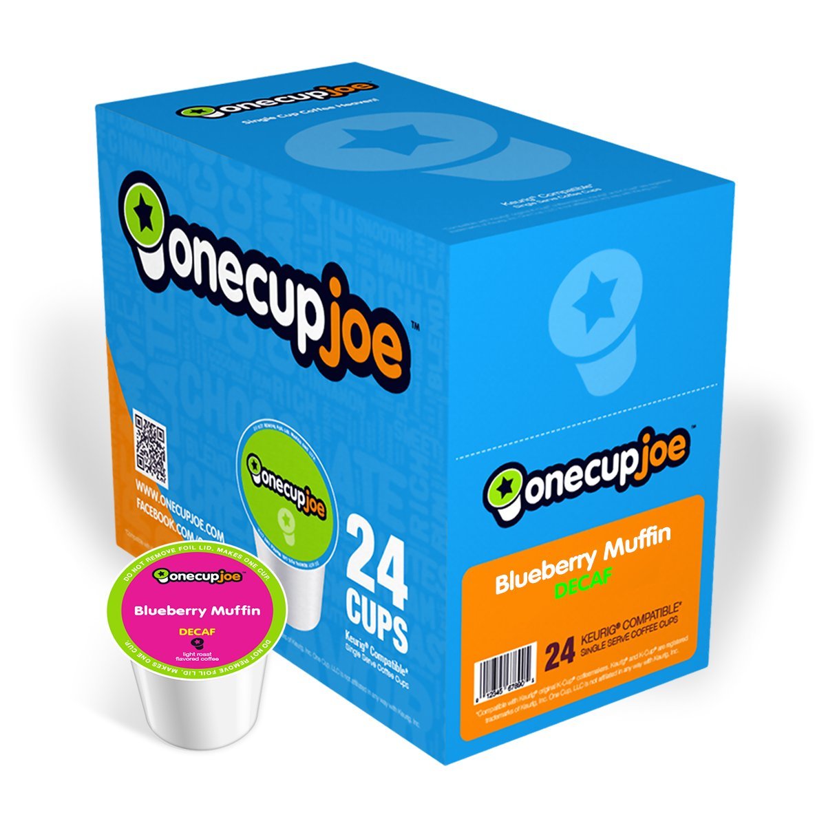 Blueberry Muffin Decaf Single Serve Cups for Original Keurig® K Cup® Brewers - 24 Ct. Box