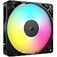CORSAIR RS120 ARGB 120mm PWM Fan – Daisy-Chain Connection – Low-Noise – Magnetic Dome Bearing – Single Pack – Black