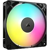 CORSAIR RS120 ARGB 120mm PWM Fan &ndash; Daisy-Chain Connection &ndash; Low-Noise &ndash; Magnetic Dome Bearing &ndash; Single Pack &ndash; Black