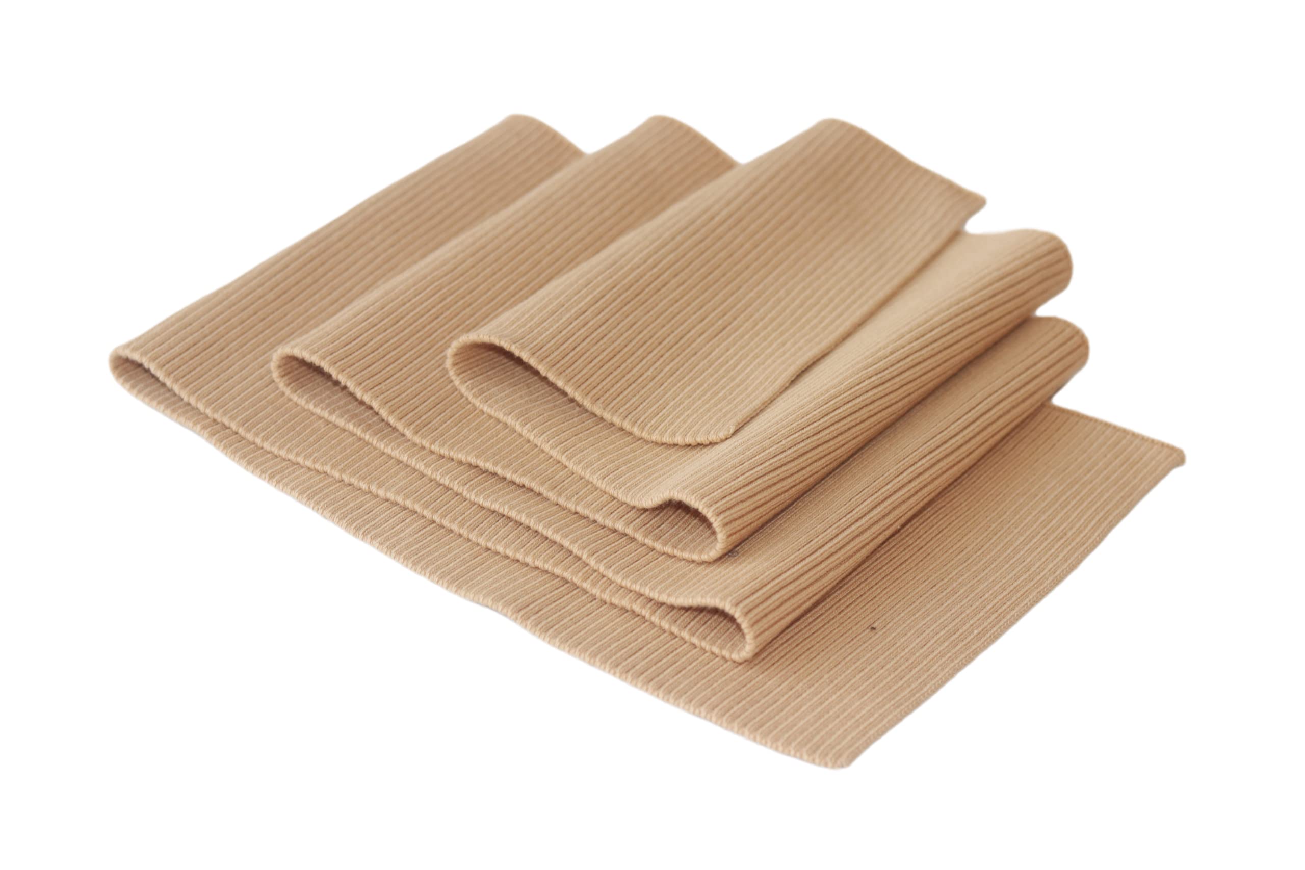 TinaKim Ribbing for Cuffs and Waistbands Fabric Rib Jersey Trim Material,for Jacket Sweatshirt Pants Sewing (Khaki, 36x6in)