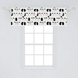Ambesonne Penguins Window Valance, Themed Cartoon