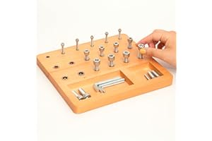 DICYWUDI Wooden Pegboard for Finger Dexterity, Finger Strength Trainer for Grip Strength Training for Fingers, Wrists, and Hands for Home, Office, Gym, Climbing, Athletes, Musicians, and Therapy