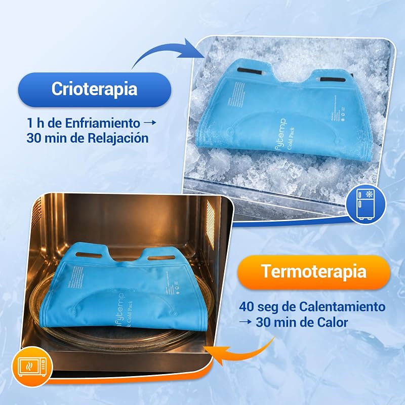 Bolsa de Hielo para Aliviar Dolor Rodilla, Terapia Frío/Caliente
