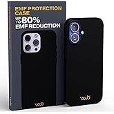WAVEBLOCK EMF Protection Silicone iPhone Case, Radiation Blocker Cell Phone Case, 5G Shield Reduction, Lightweight, USA Patented and Tested in FCC Lab, iPhone 16 Black