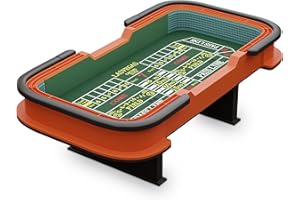 INO Design Craps Table 93 inches Deluxe with Diamond Pyramid Bumper Rubber for Casino Dice Games Green Felt