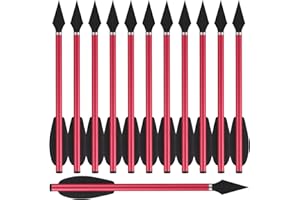 6.3" Aluminium Crossbow Bolts, Mini Crossbow Arrows with Broadheads Hunting Arrows for 50-80lbs Pistol Crossbow Precision Tar