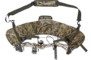 MYDAYS Compound Bow Sling,Neoprene Archery Bow Carrier with Air Shoulder Strap for Outdoor Hunting Shooting, Fits All Bows 28 to 38 Inch(Camo)
