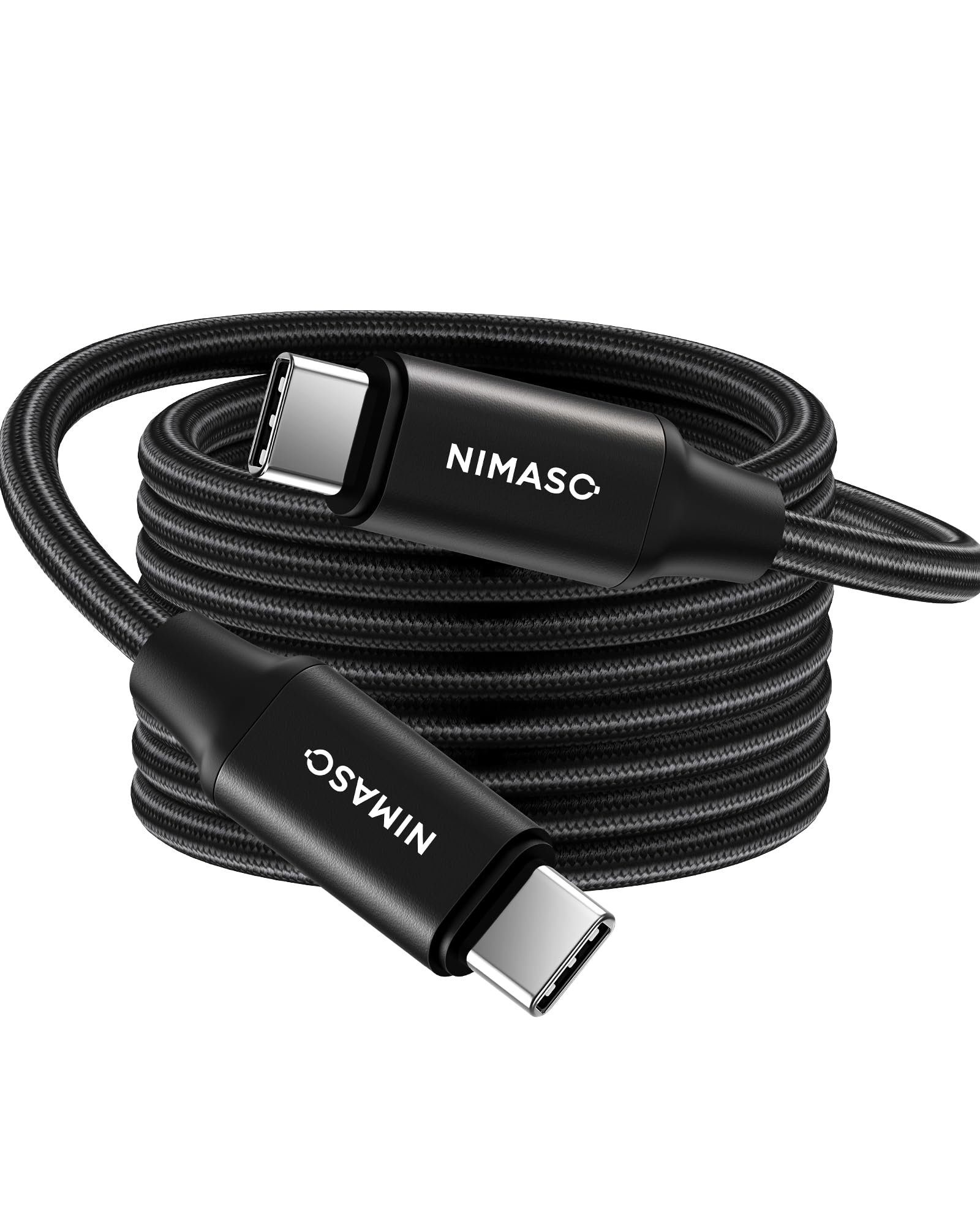 NIMASO USB C to USB C 3.1 Gen2 Fast Charge Video Cable(6.6ft/2m), 100W 5A 10Gbps Fast Data Transfer, 4K Video Output for iPhone 15/15Pro,Samsung Galaxy S23/S22,iPad Pro 11/12.9,iPad mini 6,Macbook Pro