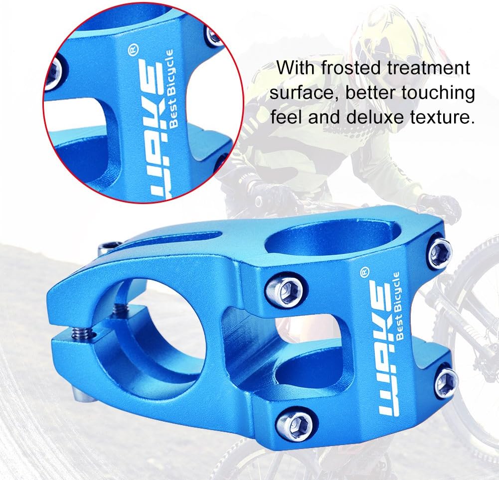 Bike Stem,31.8mm ycle Handlebar Stem Mountain Bike Handlebar Stem Riser Aluminum Alloy Bike Handlebar bars Fixed Stem Extender for Road Bike Cycling Folding Bike (Blue) - Image 5