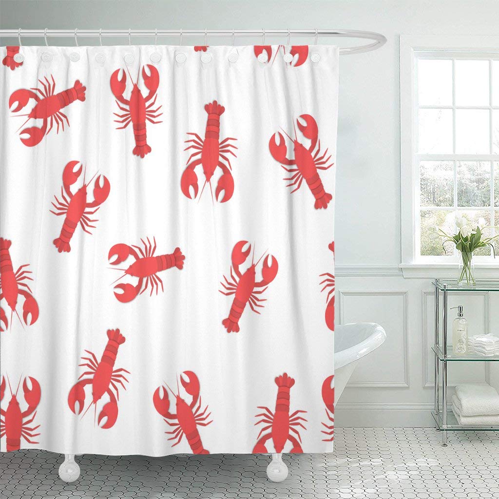 Amazon Com Emvency Fabric Shower Curtain With Hooks Underwater