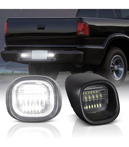 Bestview LED License Plate Light Assembly For Chevy S10/Blazer/GMC Jimmy/Sonoma 1998-2005 - 6000K White, Pack Of 2
