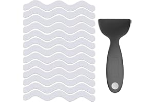 DING XI Bathroom Tub Anti-Slip Stickers 24 Pack Safety Tub Strip Decals with Premium Scraper for Tub Shower Stair Ladder Boat (White)