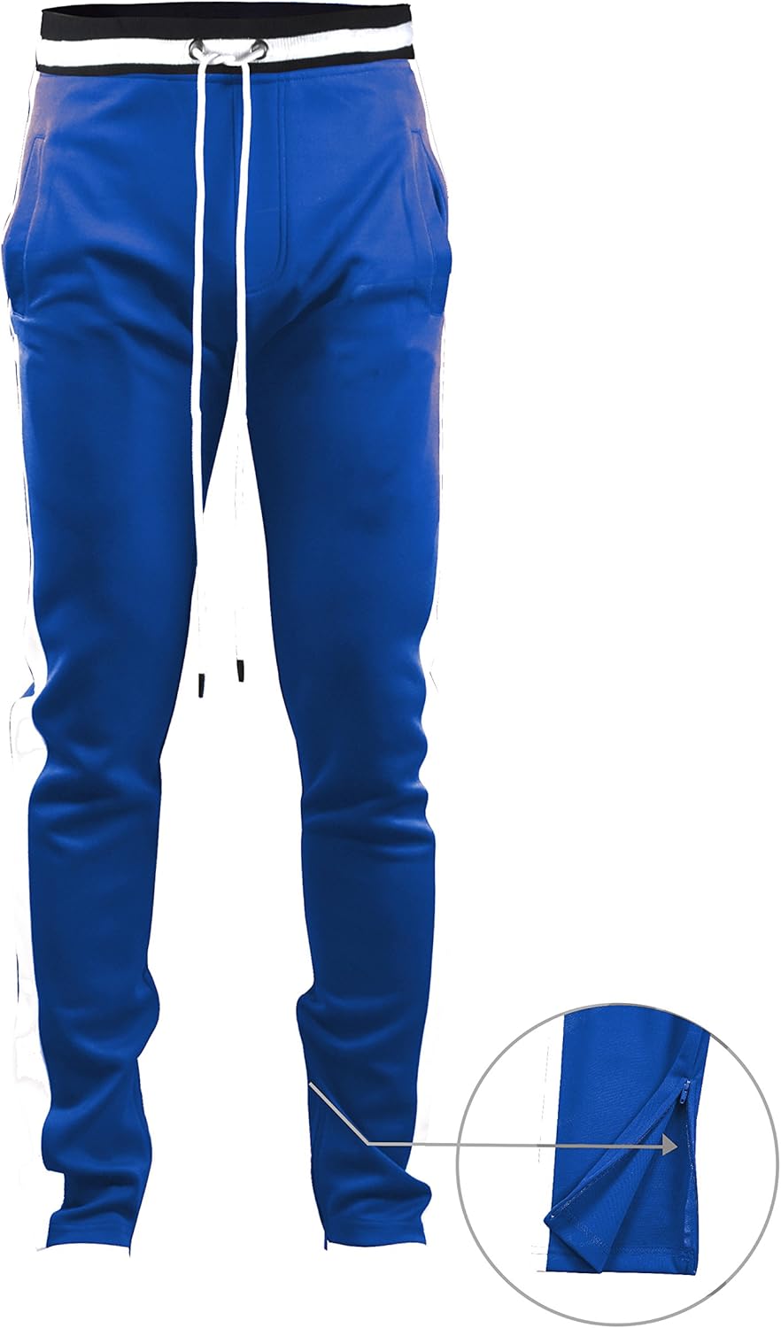 Screenshotbrand Mens Hip Hop Premium Slim Fit Track Pants - Athletic Jogger Bottom with Side Taping: Clothing