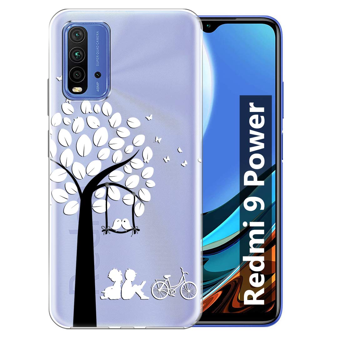 Fashionury Back Cover for Mi Redmi 9 Power Designer Soft Silicon