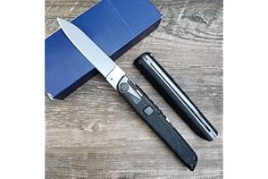 HUAAO 7.7" Assisted Open Folding Pocket Knife,Button Lock EDC Utility Knife for Camping, Hunting, Hiking, Fishing, Indoor and Outdoor Activities Gifts