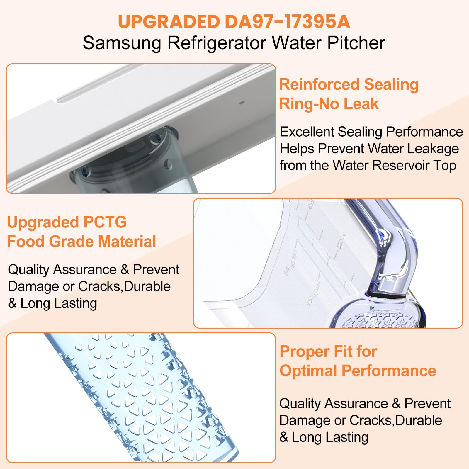 Upgraded DA9717395A Refrigerator Water Pitcher Compatible With Samsung