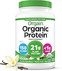 Orgain Organic Vegan Protein Powder, Vanilla Bean - 21g Plant Protein, 6g Prebiotic Fiber, No Lactose Ingredients, No Added S