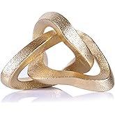 LCCCK Infinity Knot Sculpture Gold Knot Decor Object, Abstract Knick Knacks Coffee Table Modern Statue, Gold Sculpture for Ho