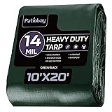 Patiobay Tarp 10x20 Feet, 14 Mil Large Waterproof