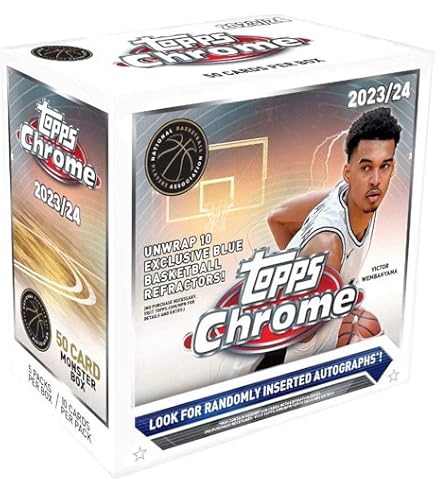 Amazon.com: 2023-24 Topps Chrome Basketball Sealed Mega Monster