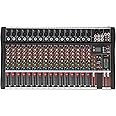 awolsrgiop 16 Channel Studio Audio Mixer, Bluetooth Digital Sound Mixing Console Board USB DJ Sound Mixing Console Studio LED Indicator Real-Time Monitoring for Professional and Beginners