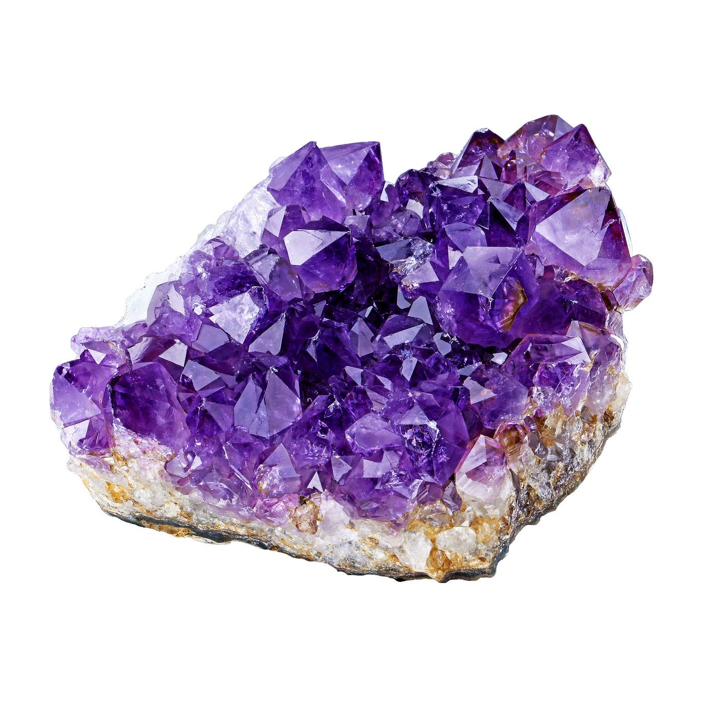 JSDDE Amethyst Crystal Cluster Rock Crystals Quartz Cluster Mineral Geode Druzy Specimen Gemstone Sculpture Home Decoration (0.22-0.44lb)