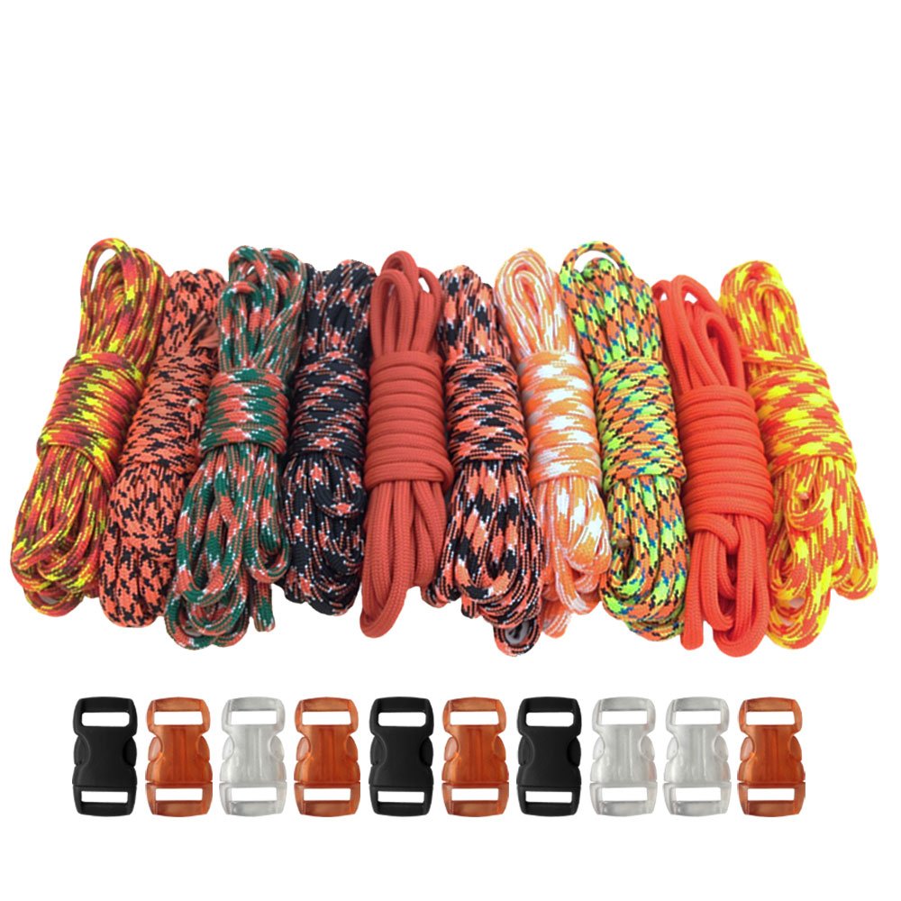 Paracord Planet 550 lb Type III Crafting Kits with Buckles, 100', Orange — image 1